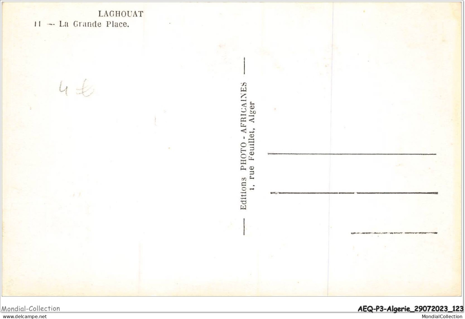 AEQP3-ALGERIE-0238 - LAGHOUAT - La Grande Place - Laghouat