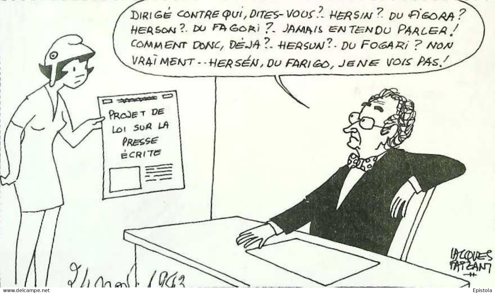 ► Coupure De Presse  Quotidien Le Figaro Jacques Faisant 1983  Projet Loi Sur Presse écrite Hersan Figaro - 1950 à Nos Jours