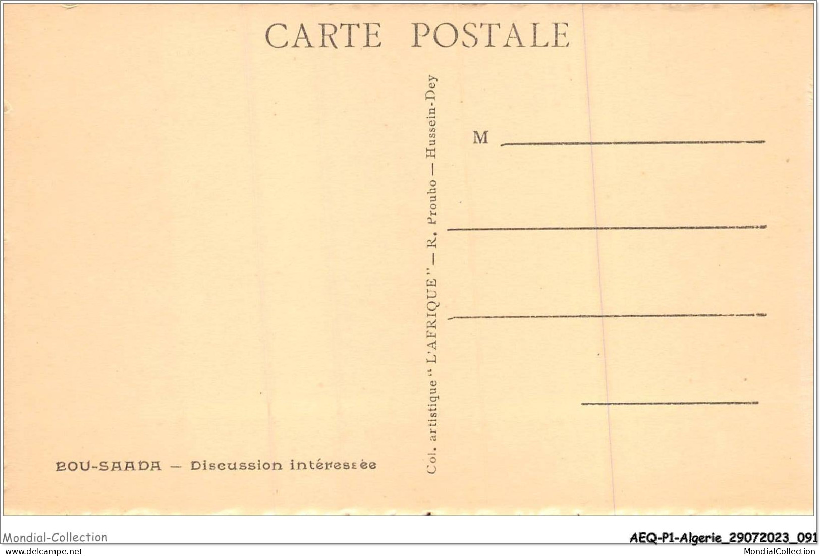 AEQP1-ALGERIE-0046 - BOU-SAADA - Discussion Intéressée - El-Oued