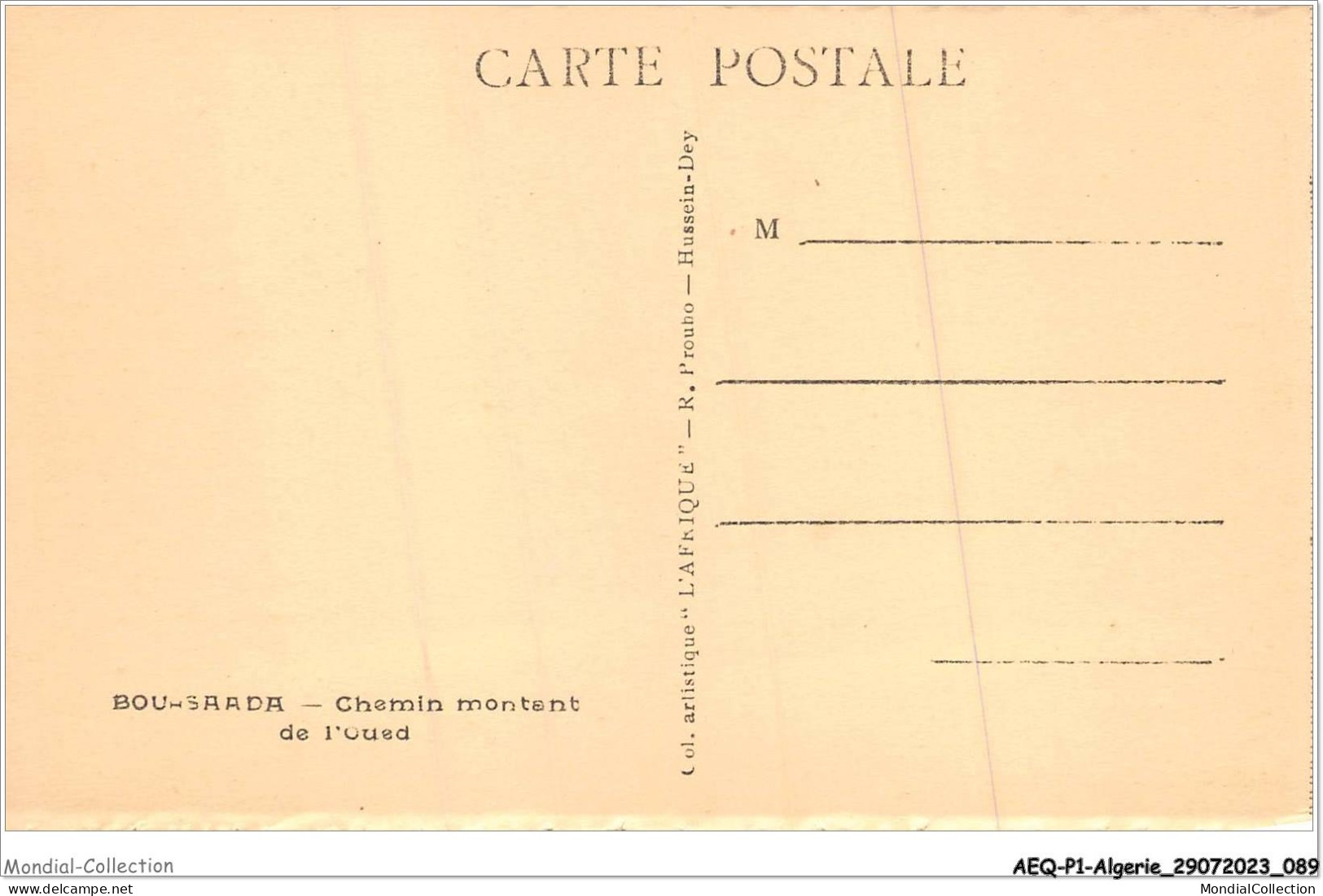 AEQP1-ALGERIE-0045 - BOU-SAADA - Chemin Montant De L'oued - El-Oued