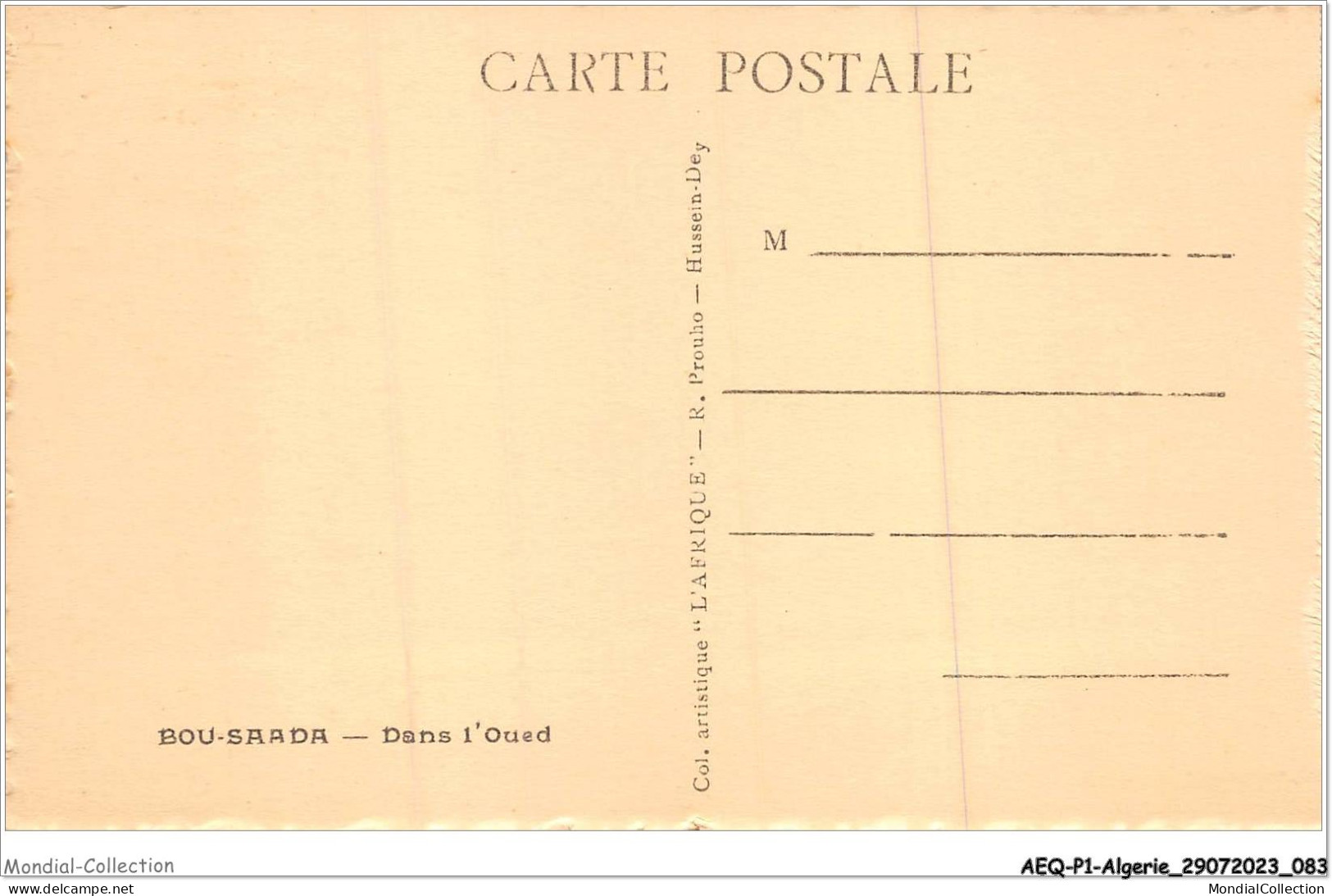 AEQP1-ALGERIE-0042 - BOU-SAADA - Dans L'oued - El-Oued