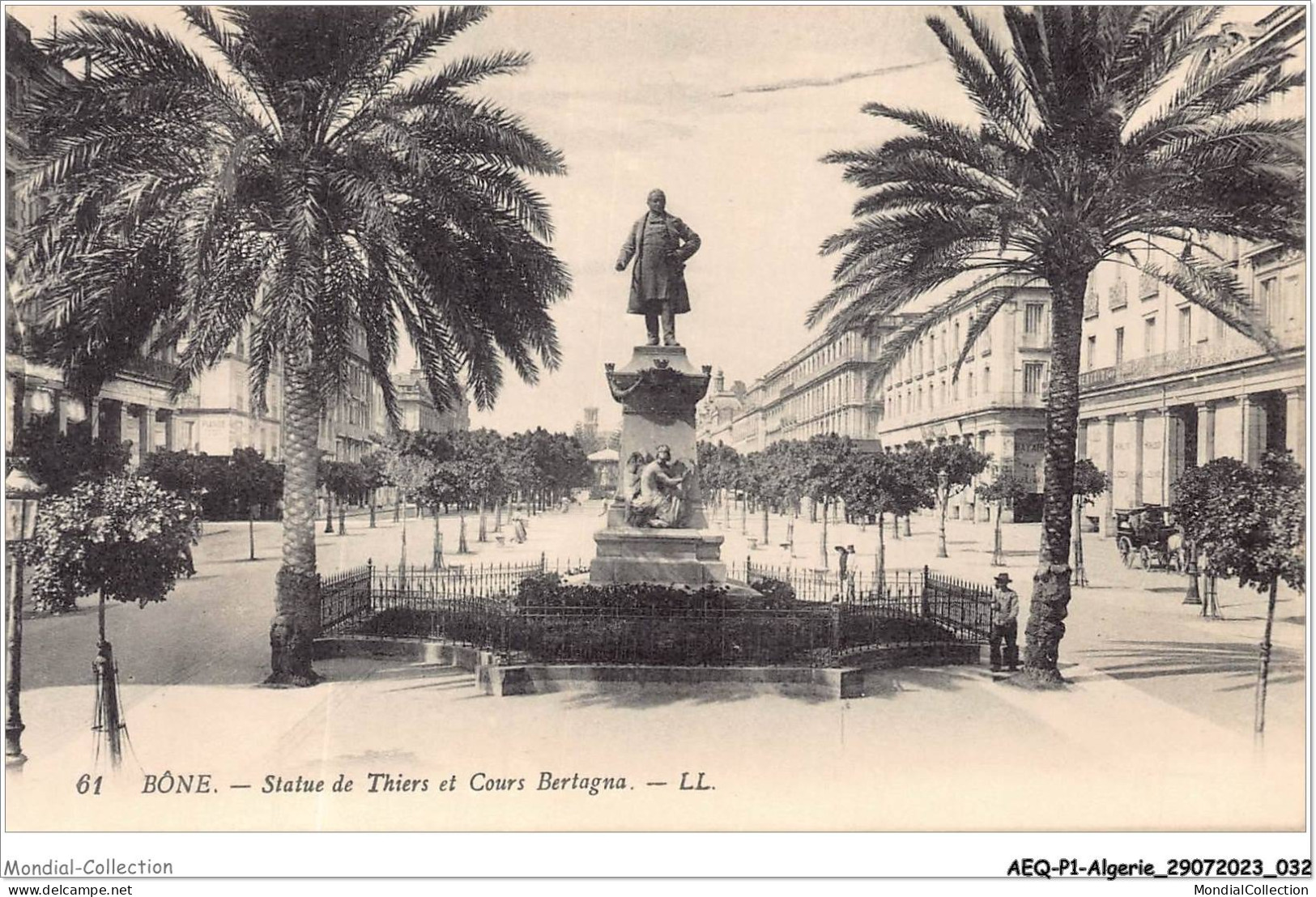 AEQP1-ALGERIE-0017 - BONE - Statue De Thiers Er Cours Bertagna - Annaba (Bône)