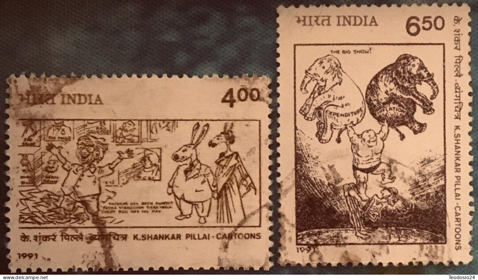 INDIA, 1991 Keshav Shankar Pillai , Padma Vibhushan" Cartoonist. - Usati