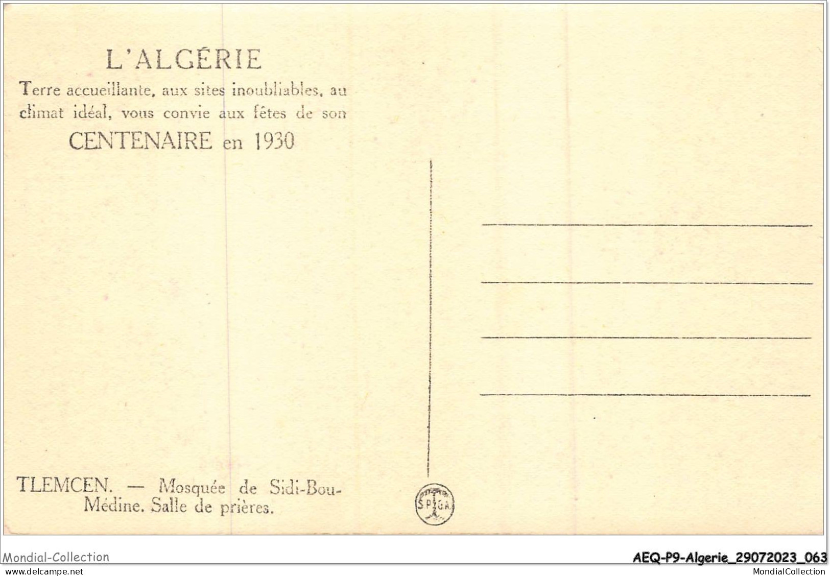 AEQP9-ALGERIE-0776 - Tlemcen - Mosquée De Sidi-bou-médine - Salle De Prières - Tlemcen