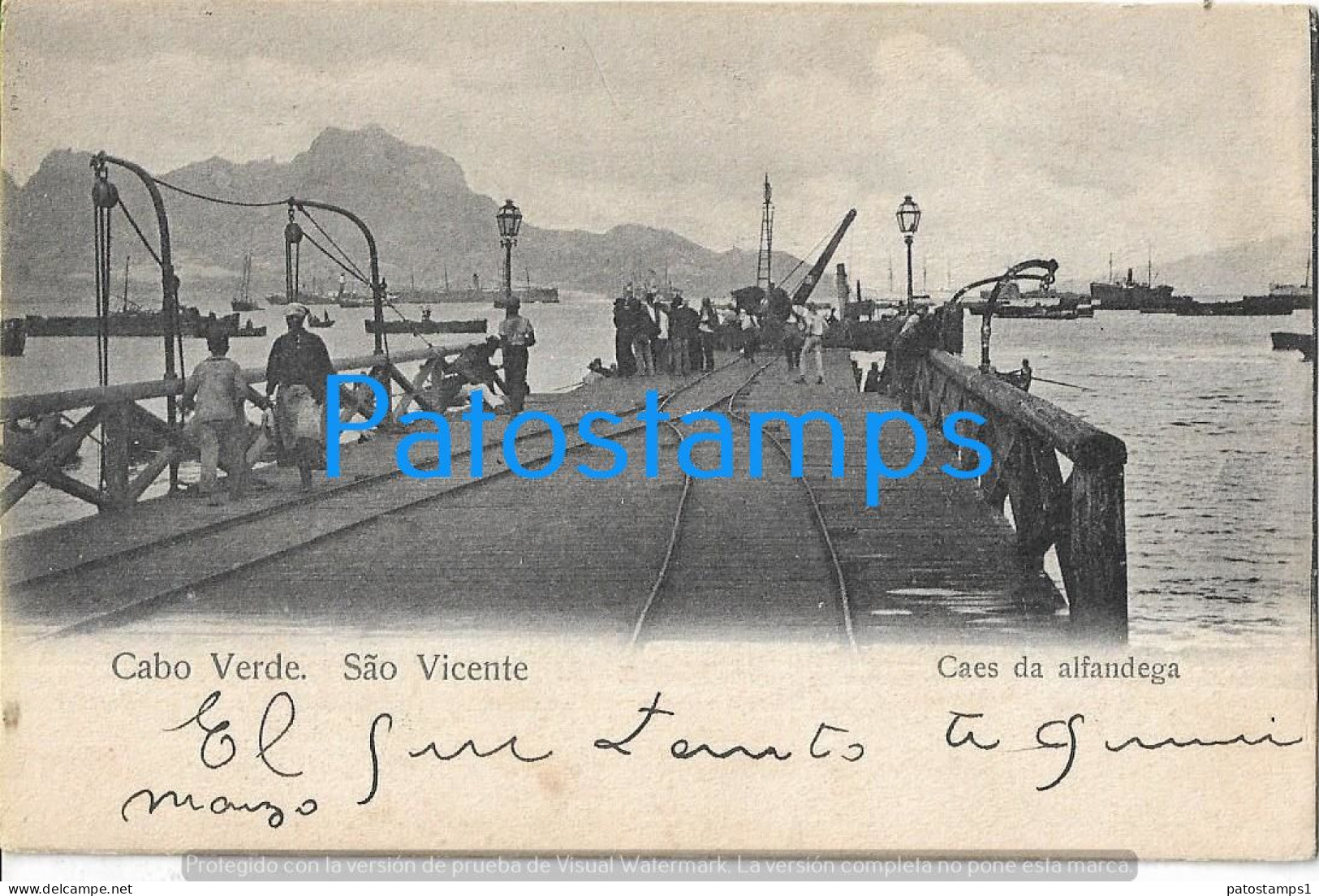 226837 PORTUGAL CABO VERDE SAO VICENTE FROM CUSTOMS & RAILROAD POSTAL POSTCARD - Sonstige & Ohne Zuordnung