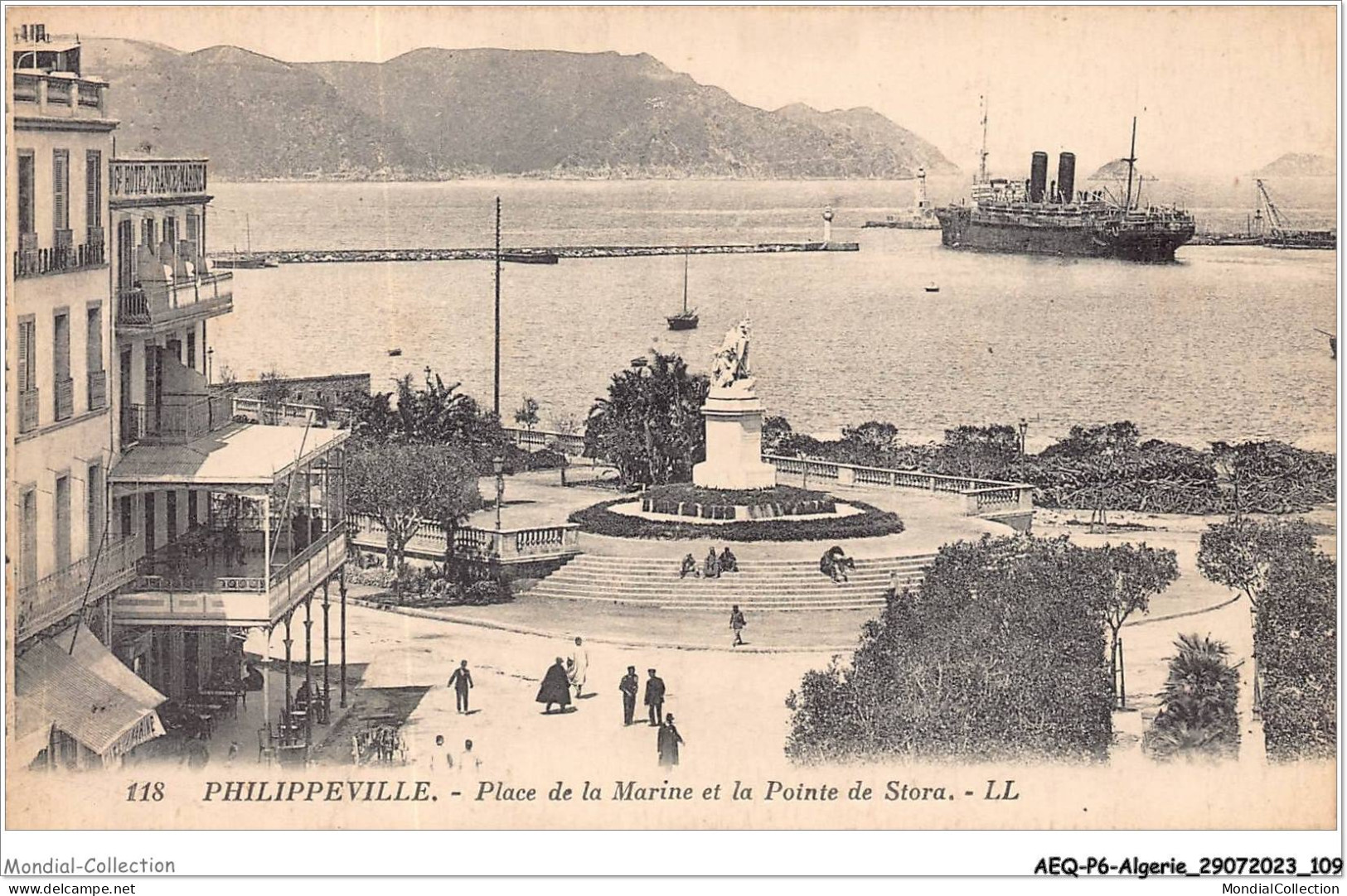 AEQP6-ALGERIE-0518 - PHILIPPEVILLE - Place De La Marine Et La Pouinte De Stora - Skikda (Philippeville)