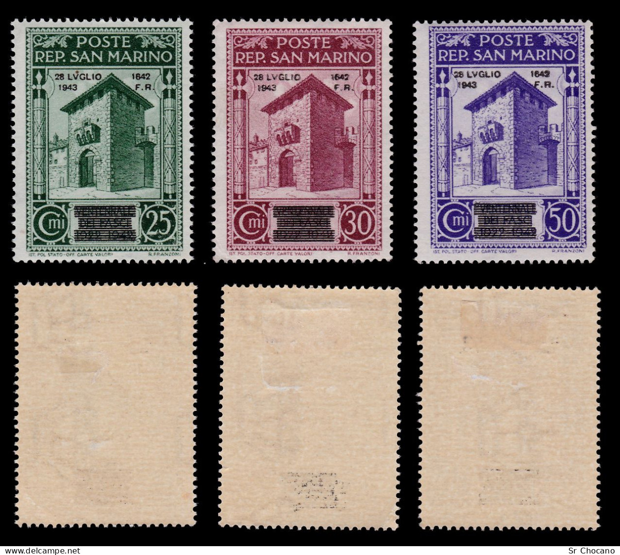 SAN MARINO .1943.SET 10 STAMPS.MH. - Ungebraucht