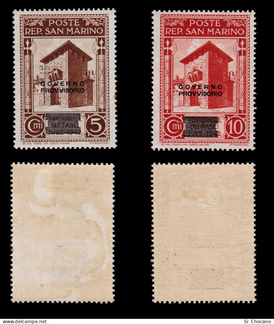 SAN MARINO .1943.SET 10 STAMPS.MH. - Unused Stamps
