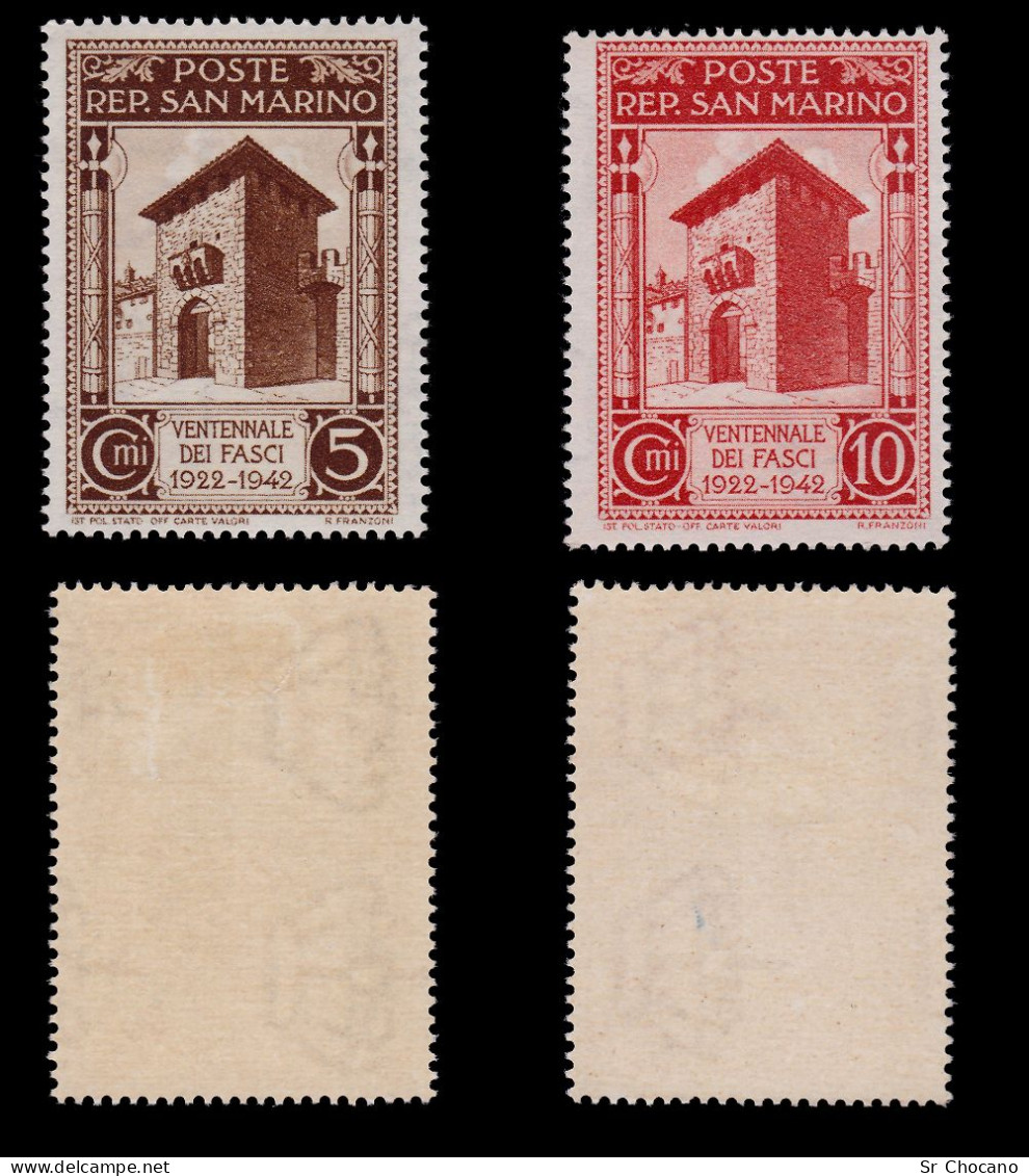 SAN MARINO .1943.SET 10 STAMPS.MH. - Unused Stamps