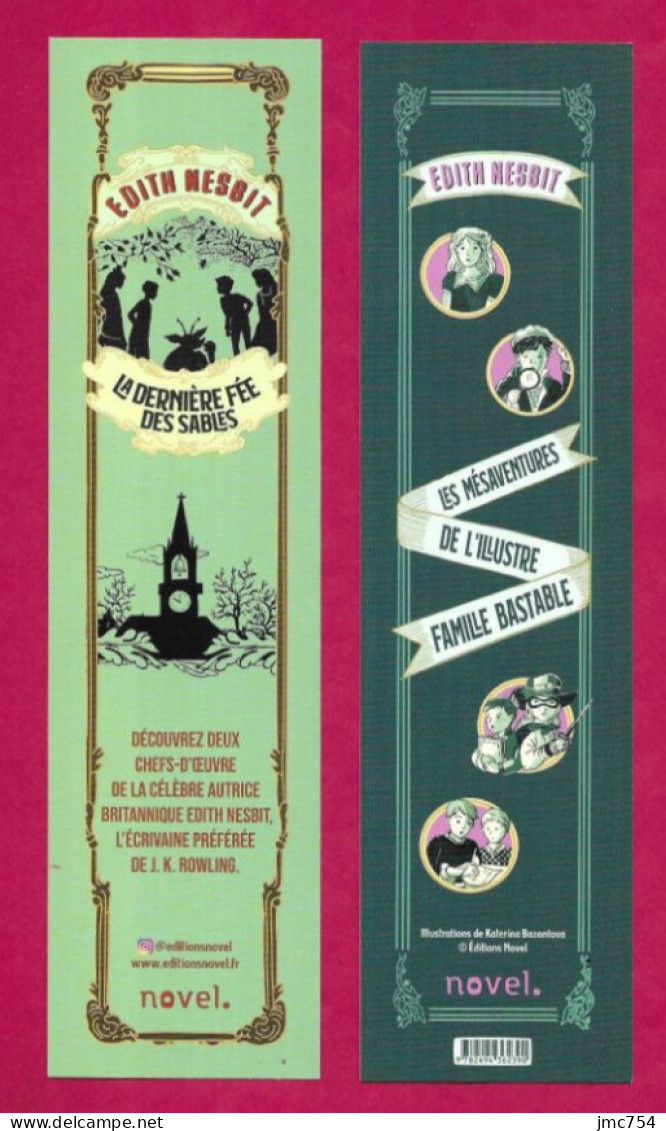 Marque Page éditions Novel.   Edith Nesbit.     Bookmark. - Bookmarks