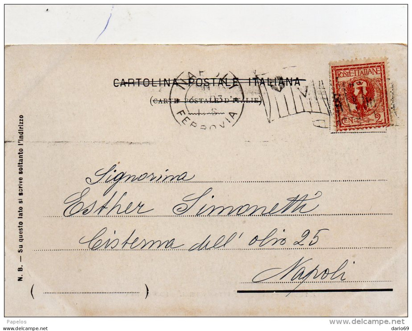 1903  CARTOLINA POMPEI - FONTANA DELL 'ABBONDANZA - Pompei