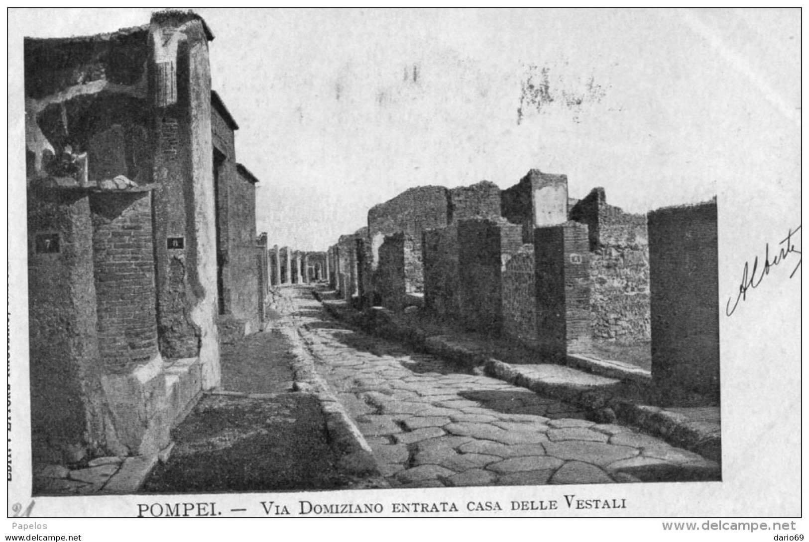 1903  CARTOLINA POMPEI - VIA DOMIZIANO - Pompei