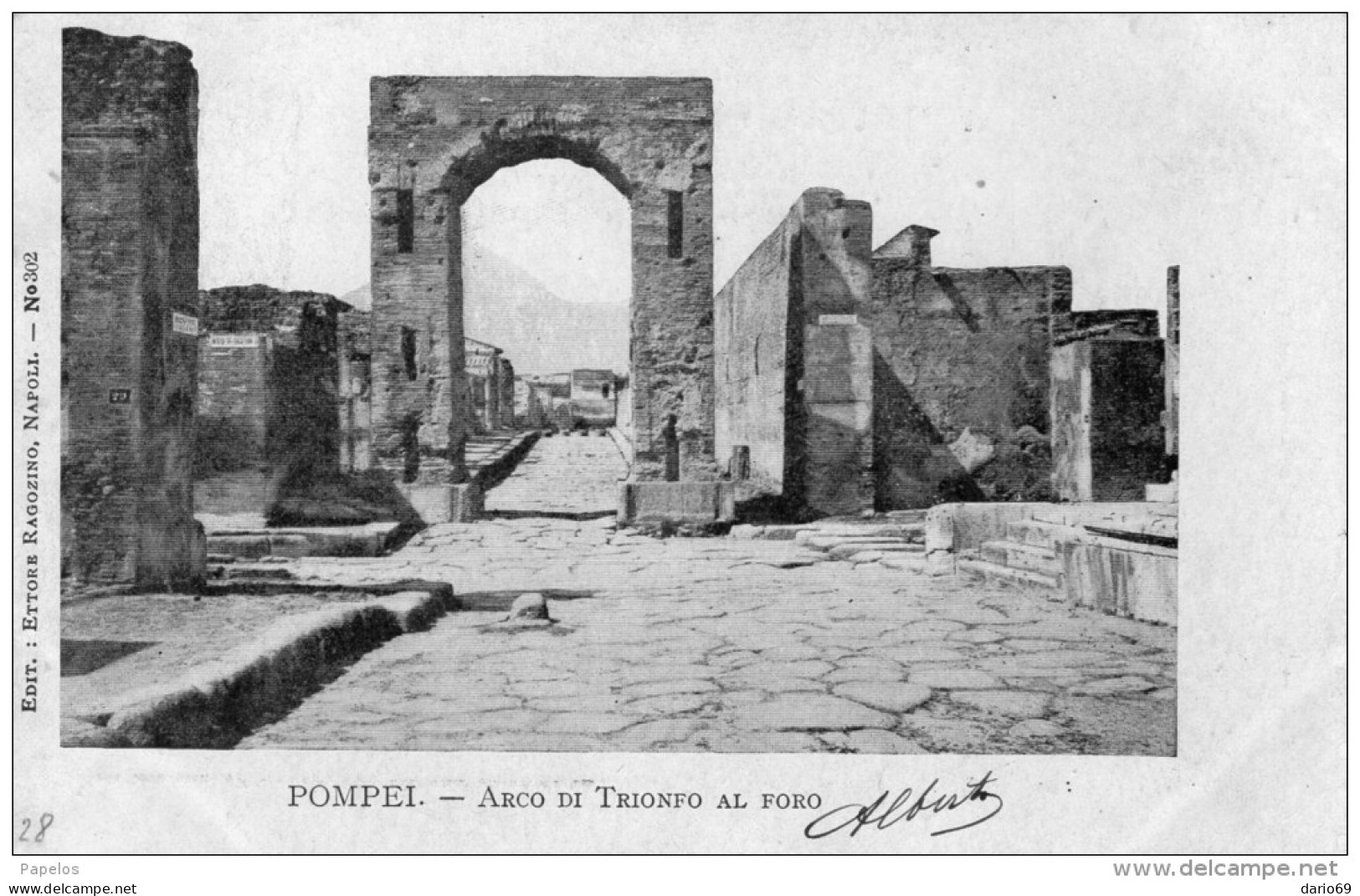 1903  CARTOLINA POMPEI - ARCO DI TRIONFO - Pompei