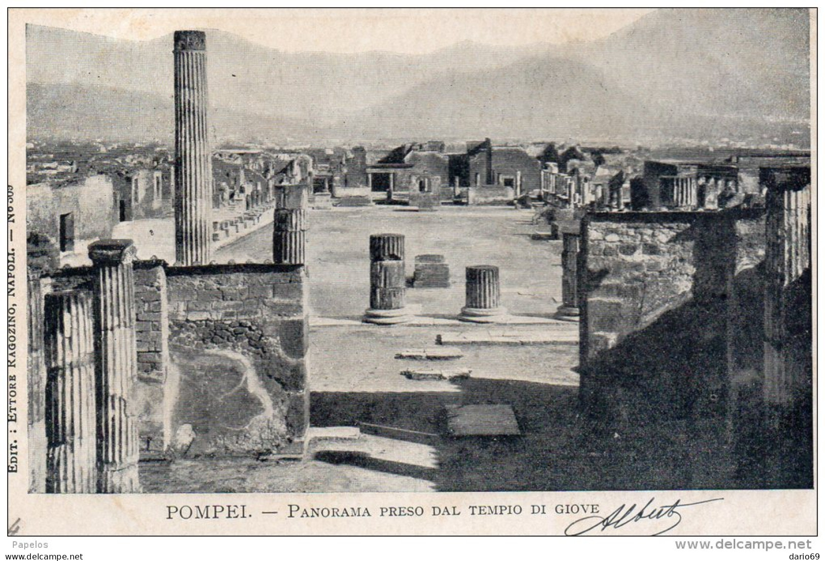 1903  CARTOLINA POMPEI - TEMPIO DI GIOVE - Pompei