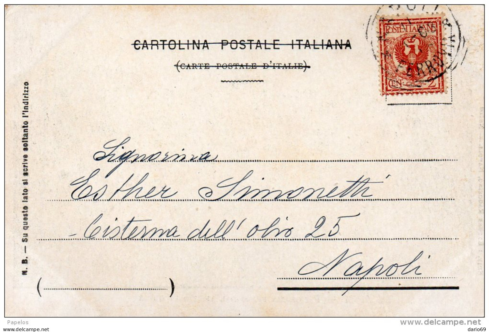 1903  CARTOLINA POMPEI - TEMPIO DI GIOVE - Pompei