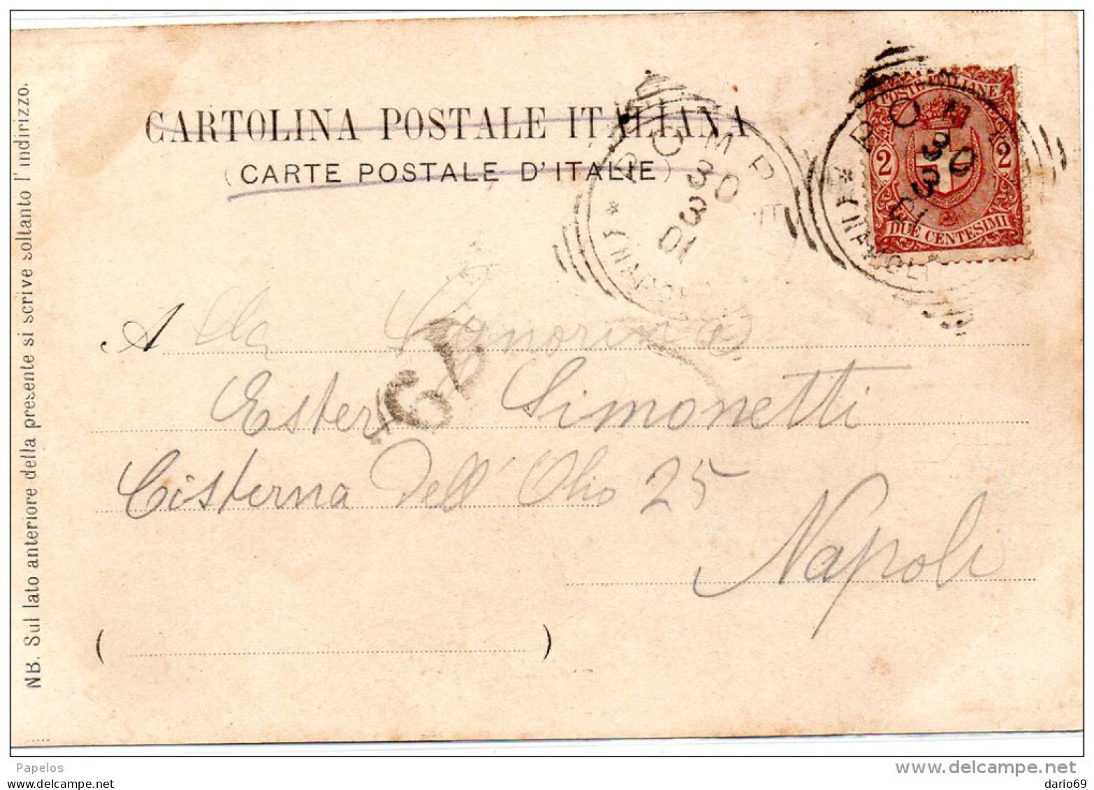 1901  CARTOLINA POMPEI - Pompei