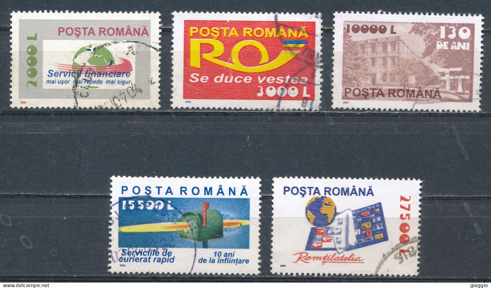 °°° ROMANIA - Y&T N° 4764/68 - 2002 °°° - Usado