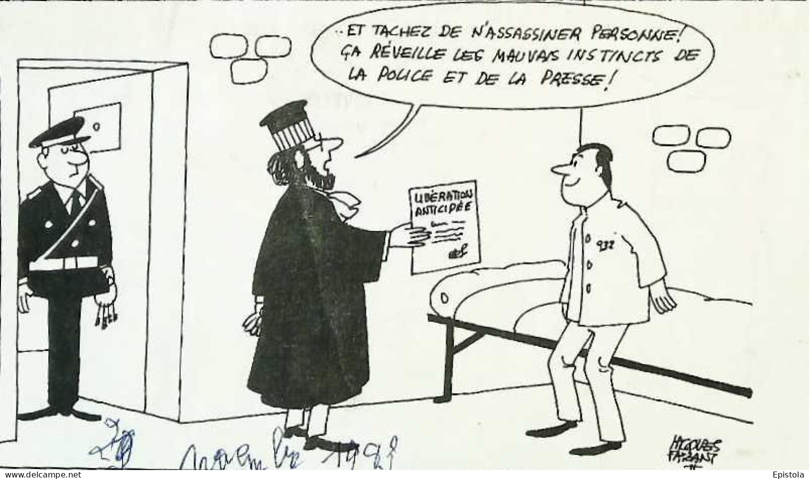 ► Coupure De Presse  Quotidien Le Figaro Jacques Faisant 1983 Policier Juge Prisonnier - Desde 1950