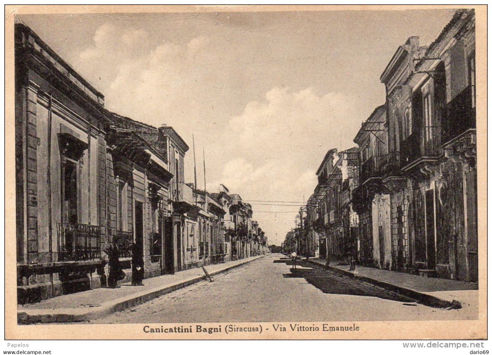 1947 CARTOLINA  CANICATTINI BAGNI SIRACUSA - 1946-60: Storia Postale