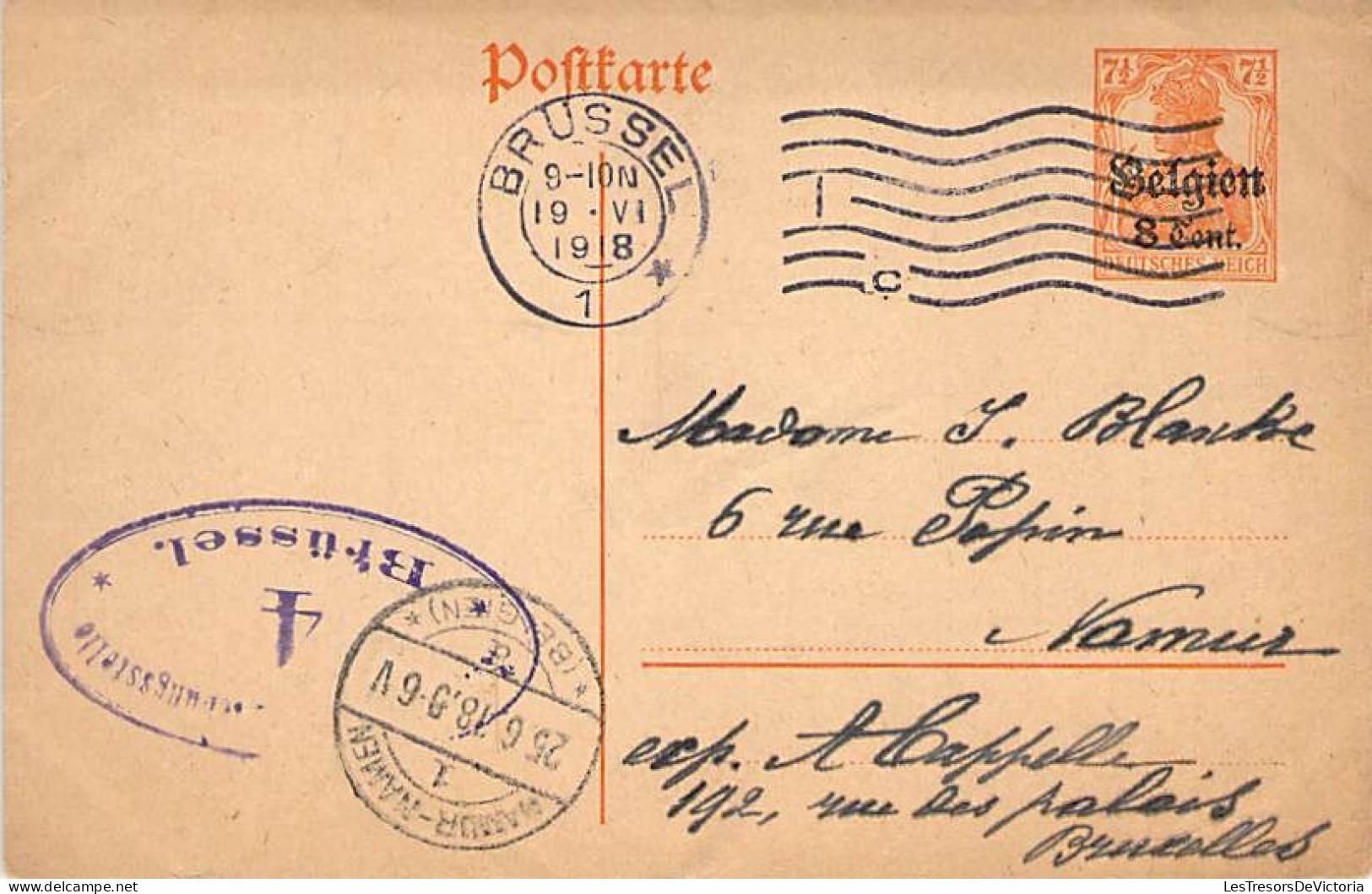 Lot De 8 Cartes Postales Anciennes - Entier Postal - De 1916 à 1918 - Oblitération Namur - Other & Unclassified