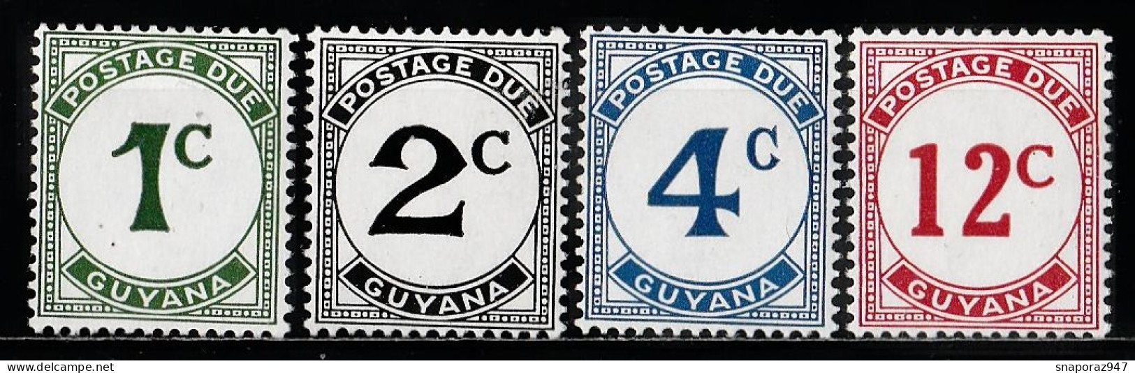 1973 Guyana Timbre Taxe Set MNH** Ta5 - Guyane (1966-...)