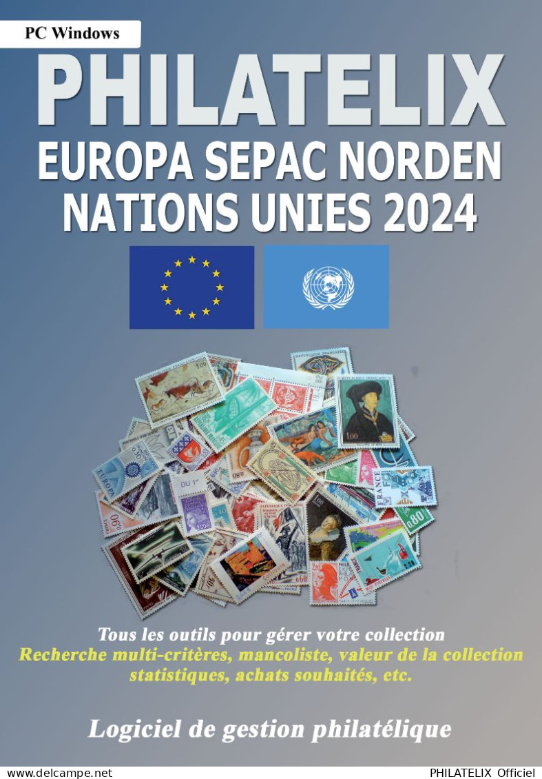 LOGICIEL PHILATELIX Europa, Nations Unies, SEPAC 2024 (Gestion De Collections) - Frans