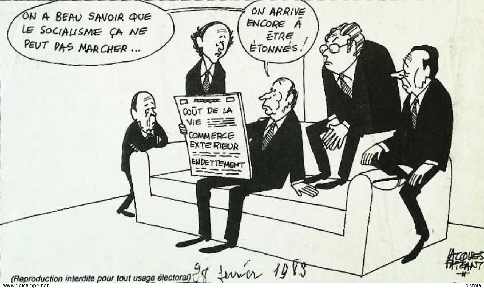 ► Coupure De Presse  Quotidien Le Figaro Jacques Faisant 1983 Cout Vie Commerce Exterieur Fabius Mitterrand - 1950 à Nos Jours