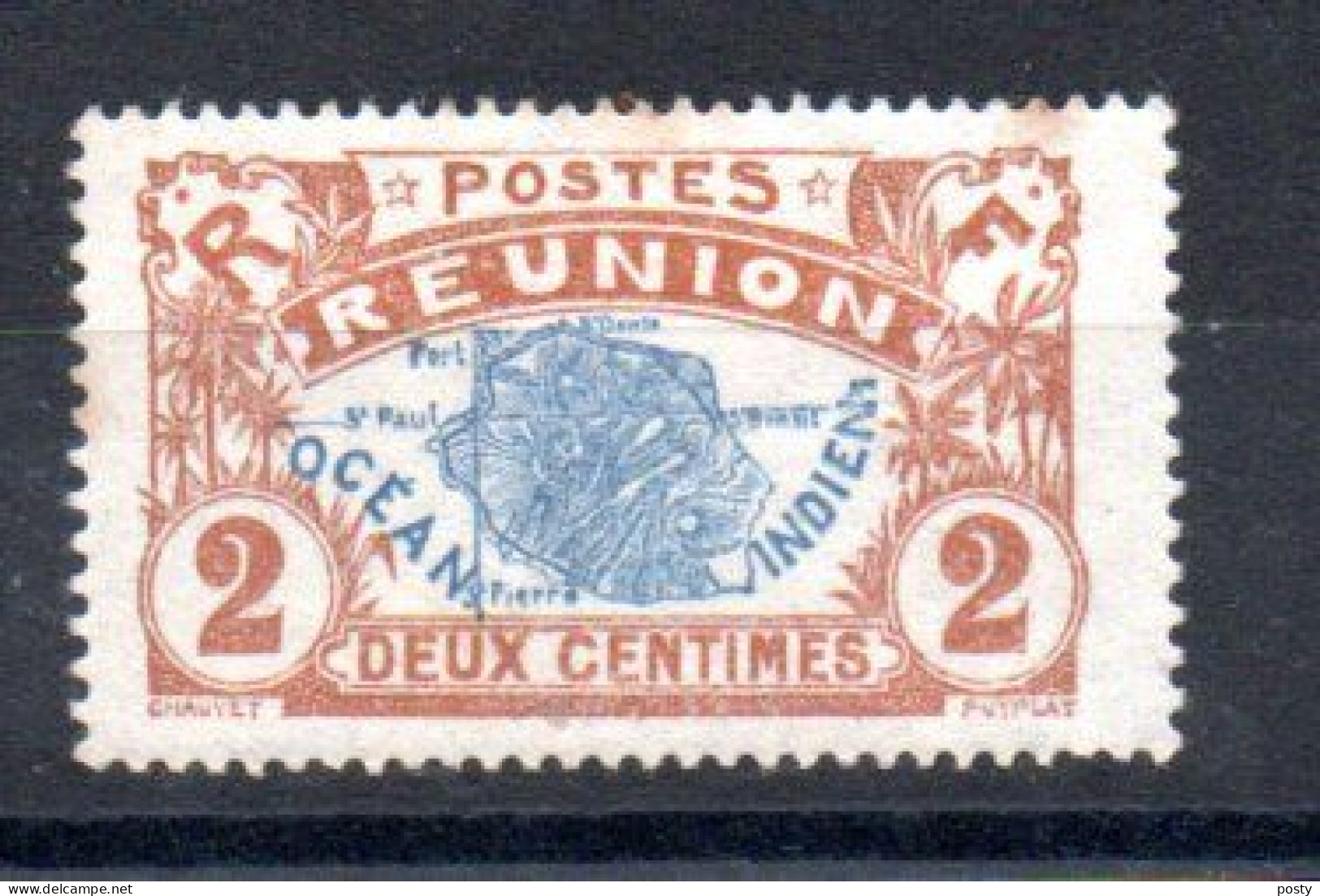 REUNION - SERIE COURANTE - OCEAN INDIEN - 2 - 1907 - - Unused Stamps