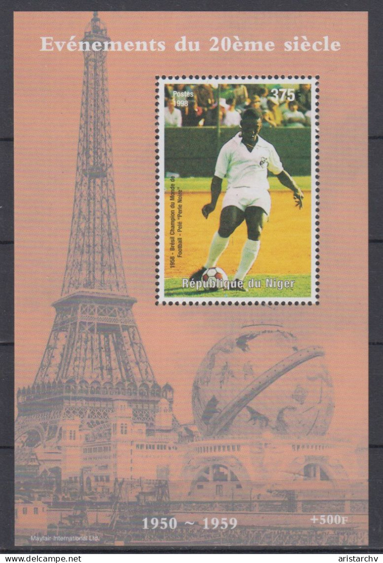 NIGER 1998 FOOTBALL WORLD CUP 3 S/SHEETS PELE - 1998 – France