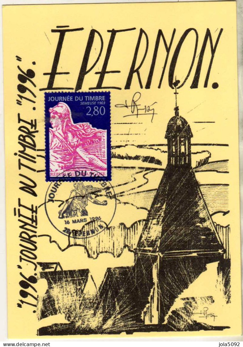 FDC - Journée Du Timbre 1996 EPERNON - 1990-1999