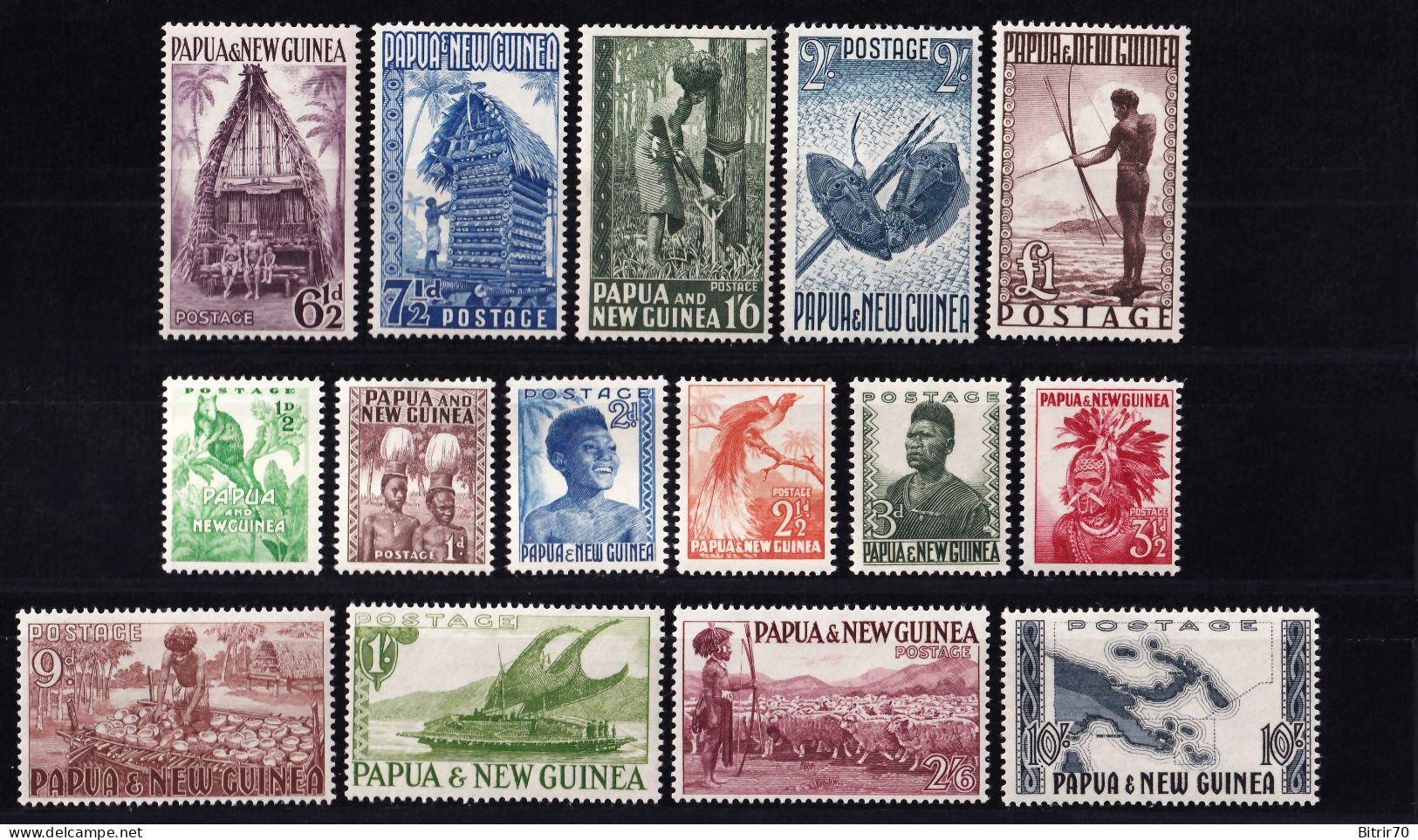 Papúa Nueva Guinea, 1952 Y&T. 1 / 15, MNH. - Papua New Guinea