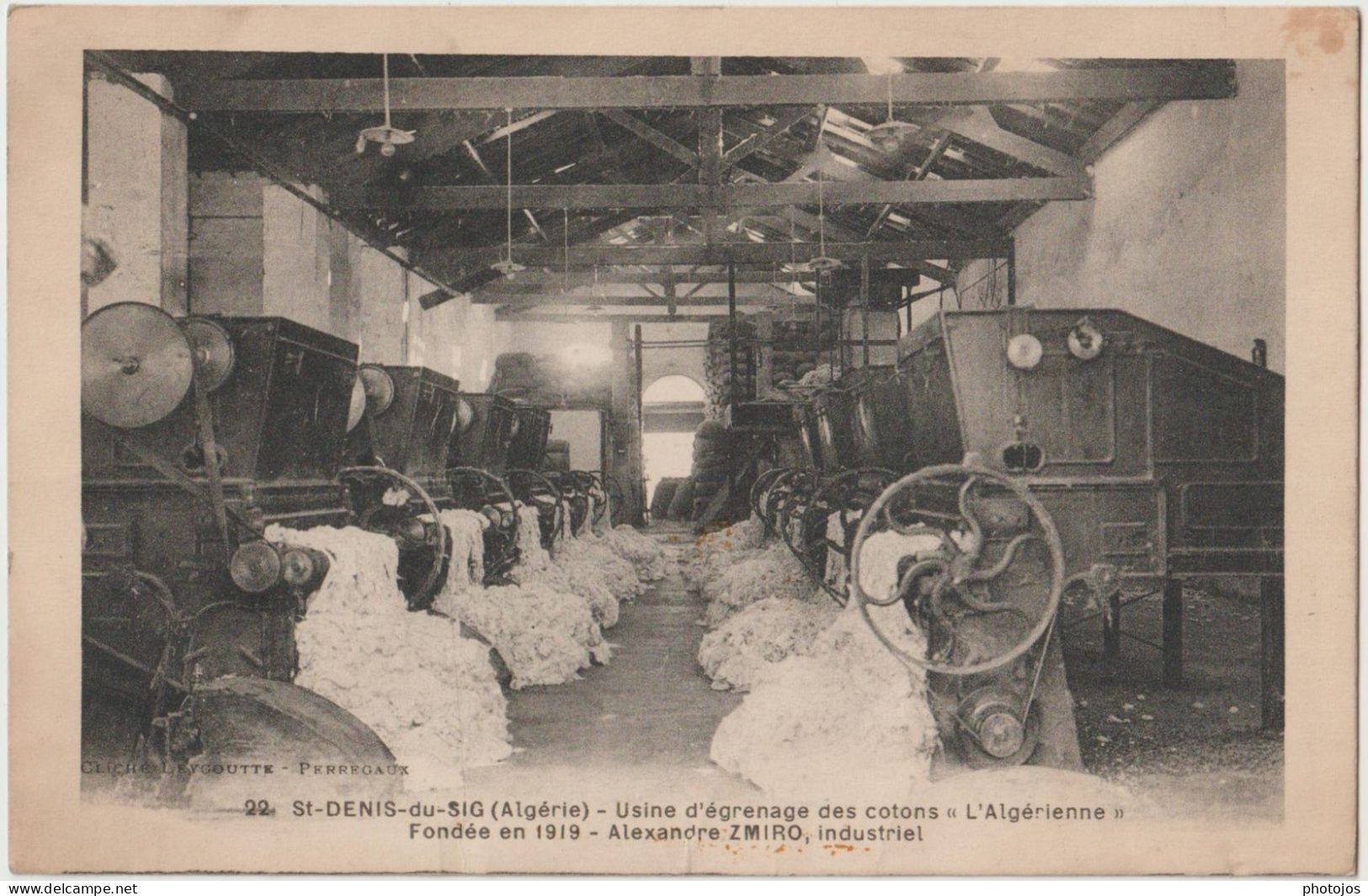 CPA  Usine De Coton De St Denis Du Sig Près Mascara (Algérie)  Alexandre  Zmiro   RARE   Les Machines Pour L'égrenage - Professions