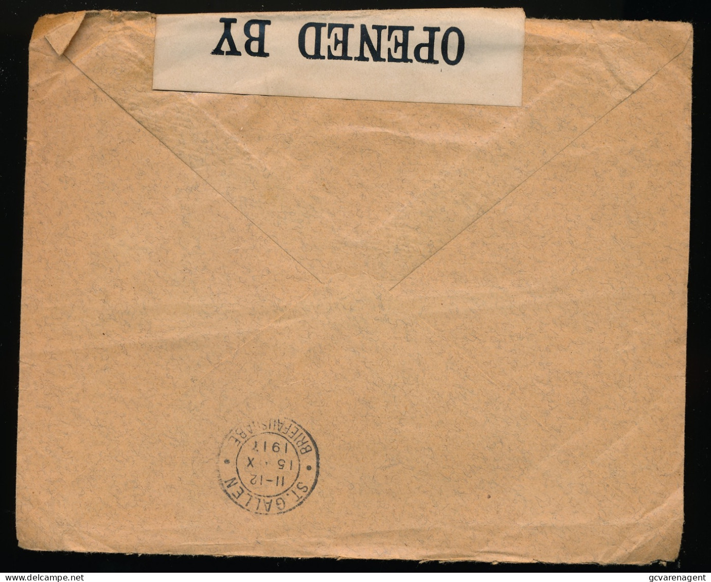 OPENED BY CENSOR > ST.GALL  SUISSE  1917 - Cartas & Documentos