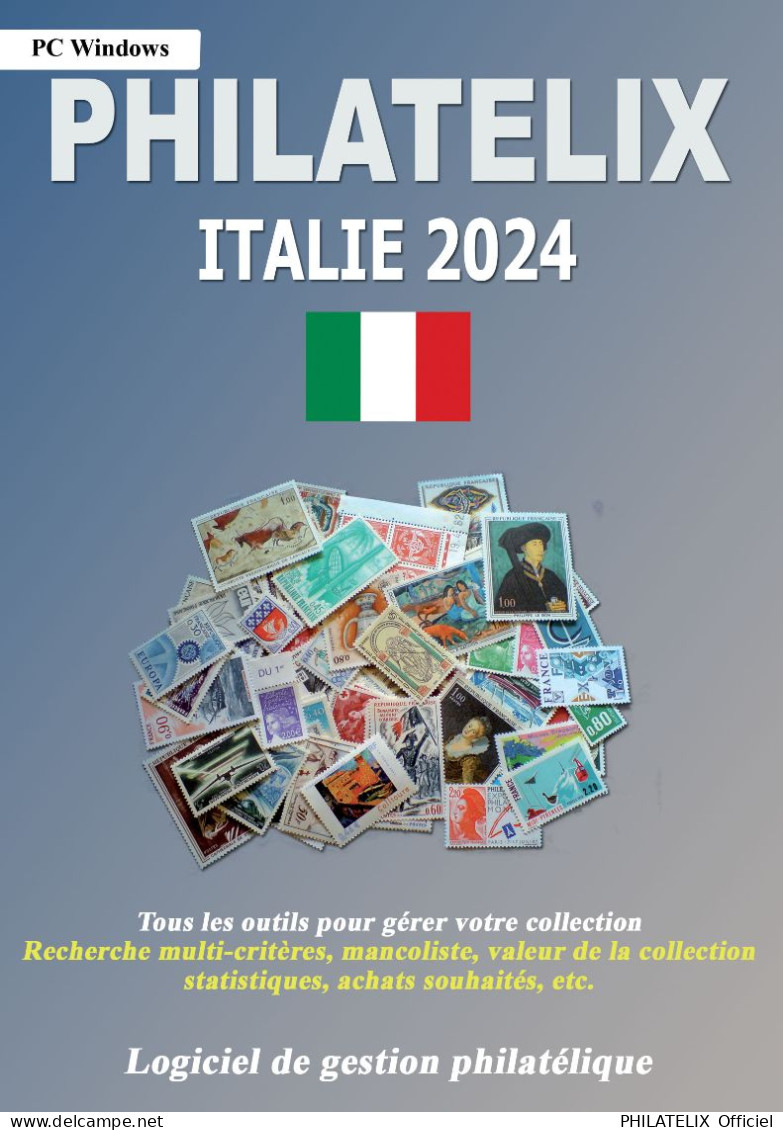 LOGICIEL PHILATELIX Italie 2024 (Gestion De Collections) - Frans