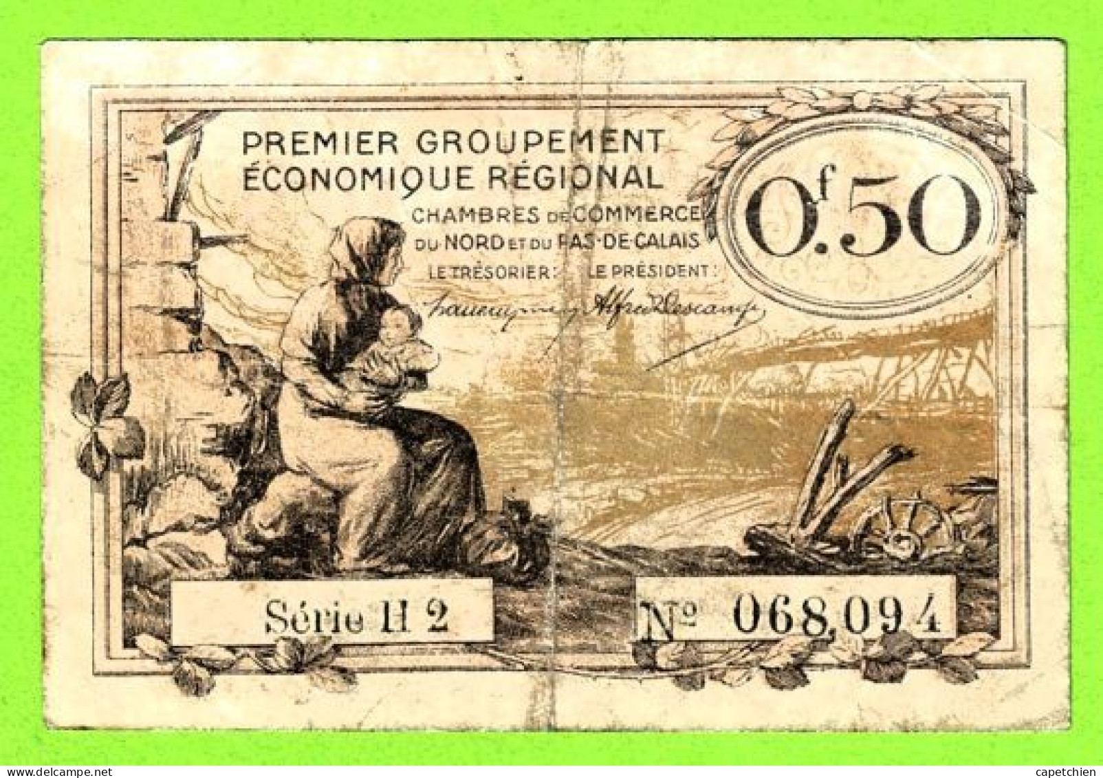 FRANCE/ CHAMBRES DE COMMERCE De NORD -PAS De CALAIS / 0.5 FRANC  / 068,094 SERIS H2 - Cámara De Comercio