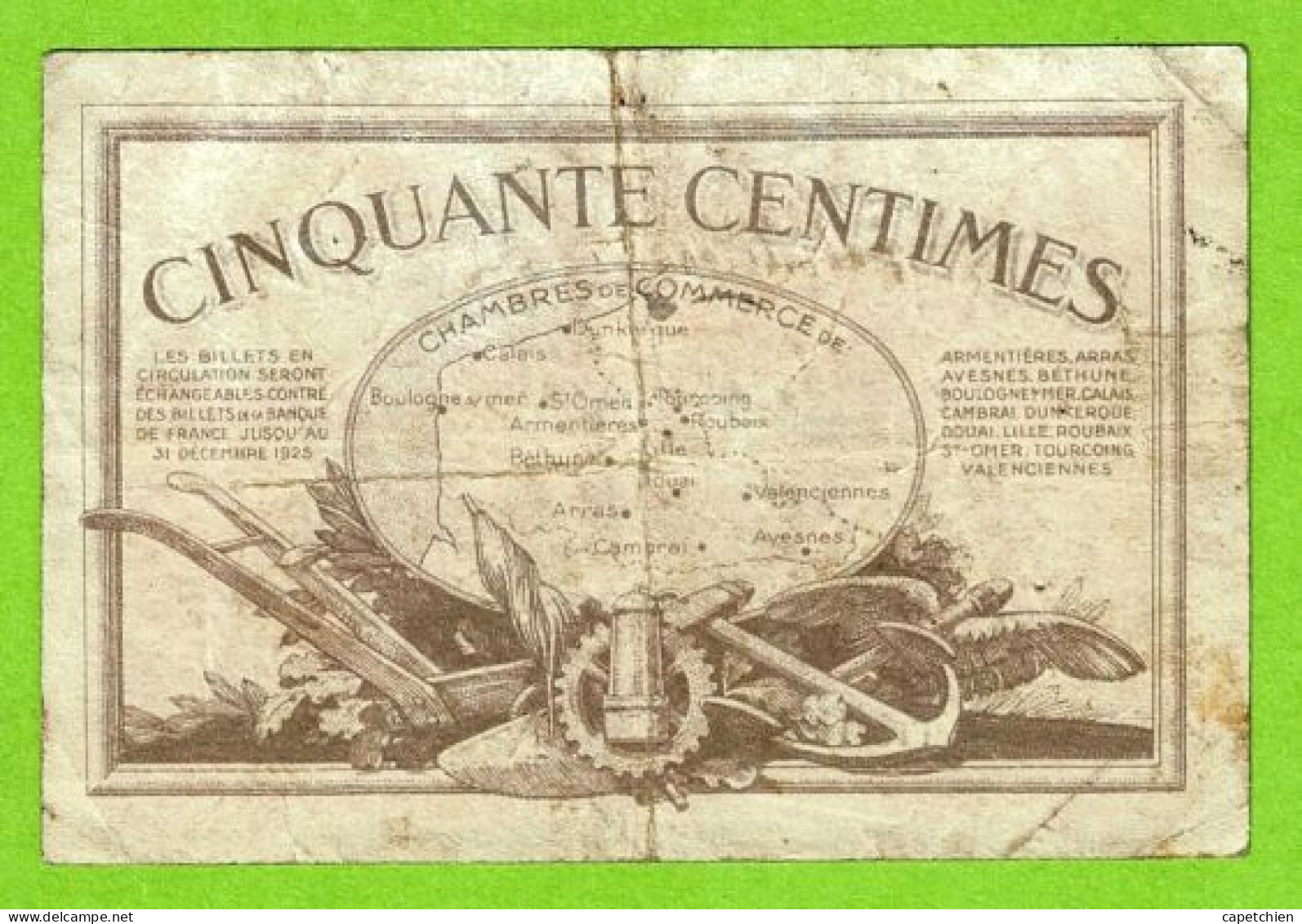 FRANCE/ CHAMBRES DE COMMERCE De NORD -PAS De CALAIS / 0.5 FRANC  / 068,094 SERIS H2 - Handelskammer