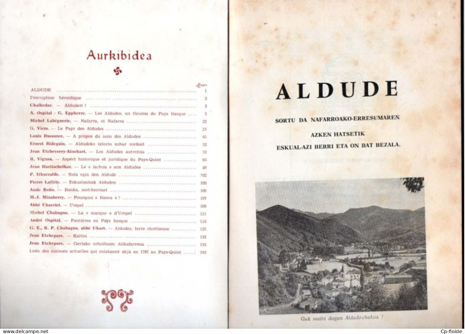 LIVRE . PAYS-BASQUE . " TRADITIONS DES ALDUDES " . JEAN BARBIER . DÉDICACE DE L'AUTEUR . LANGUE BASQUE - Réf. N°290L - - Pays Basque