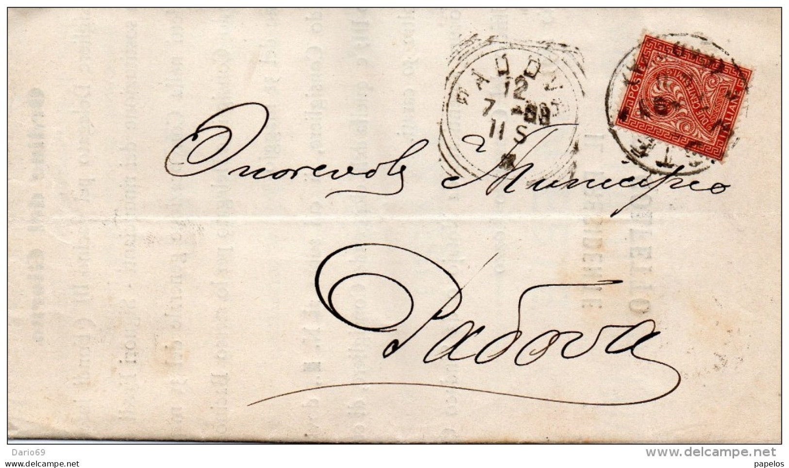 1893 LETTERA CON ANNULLO PADOVA - Storia Postale