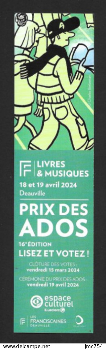 Marque Page.   Festival Livres & Musiques 2024.   Prix Des Ados.     Deauville.     Bookmark. - Marque-Pages