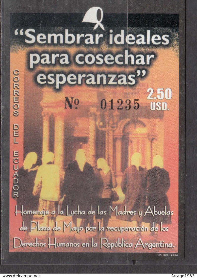 2006 Ecuador Mothers Of Argentina Souvenir Sheet MNH - Ecuador