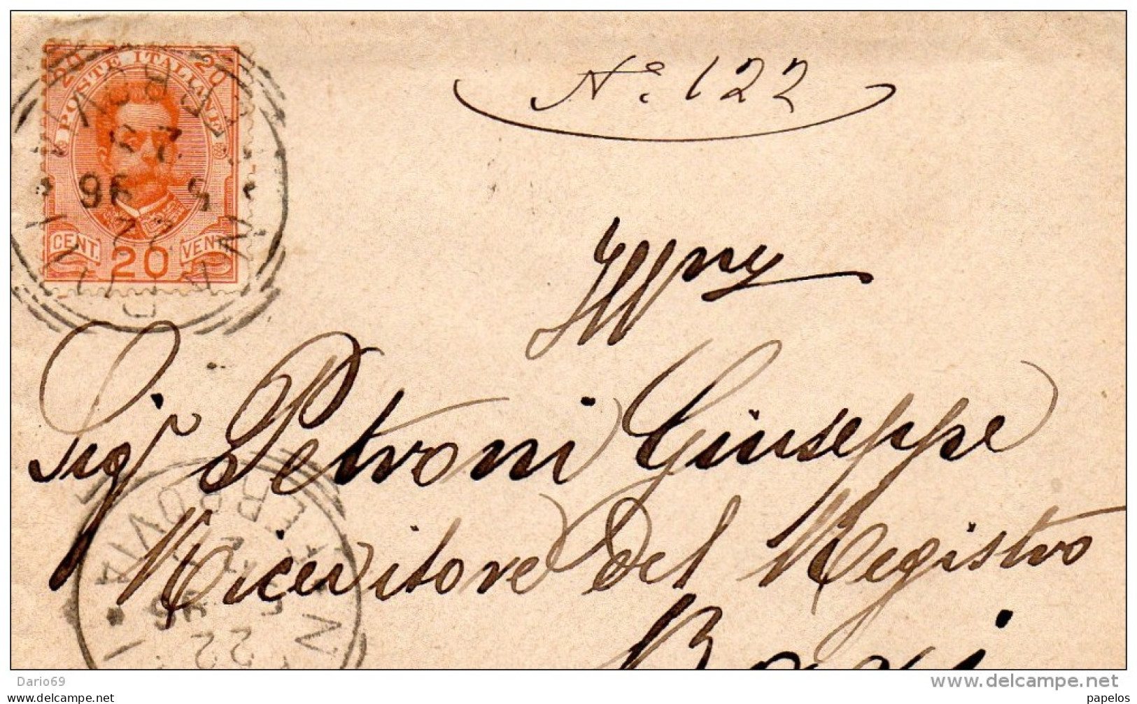 1896 LETTERA CON ANNULLO NAPOLI - Storia Postale