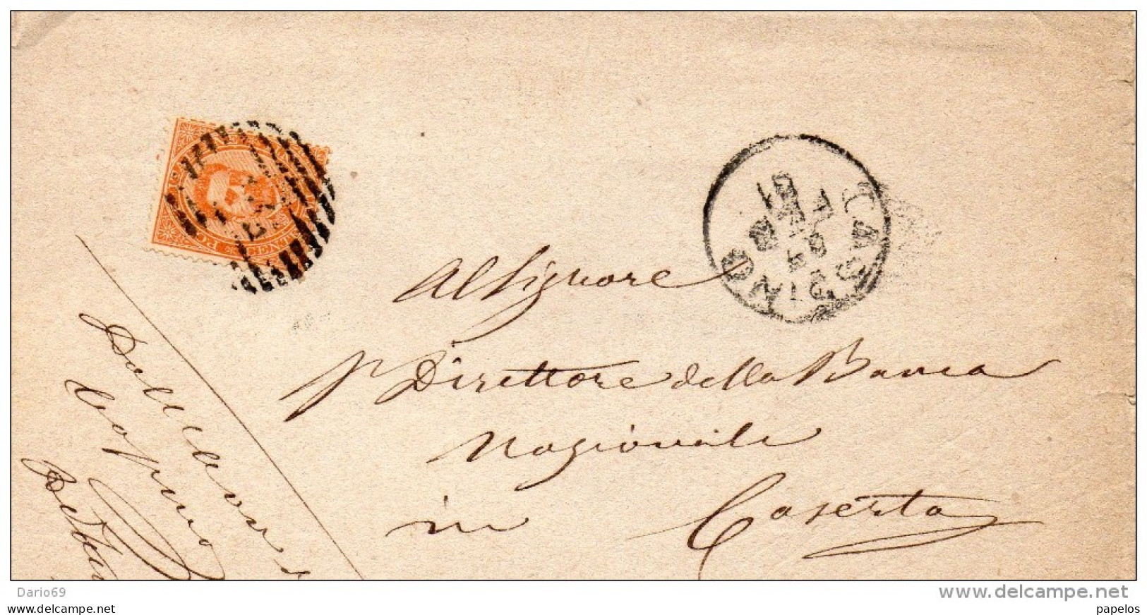 1881  LETTERA  CON  ANNULLO CASSINO - Storia Postale