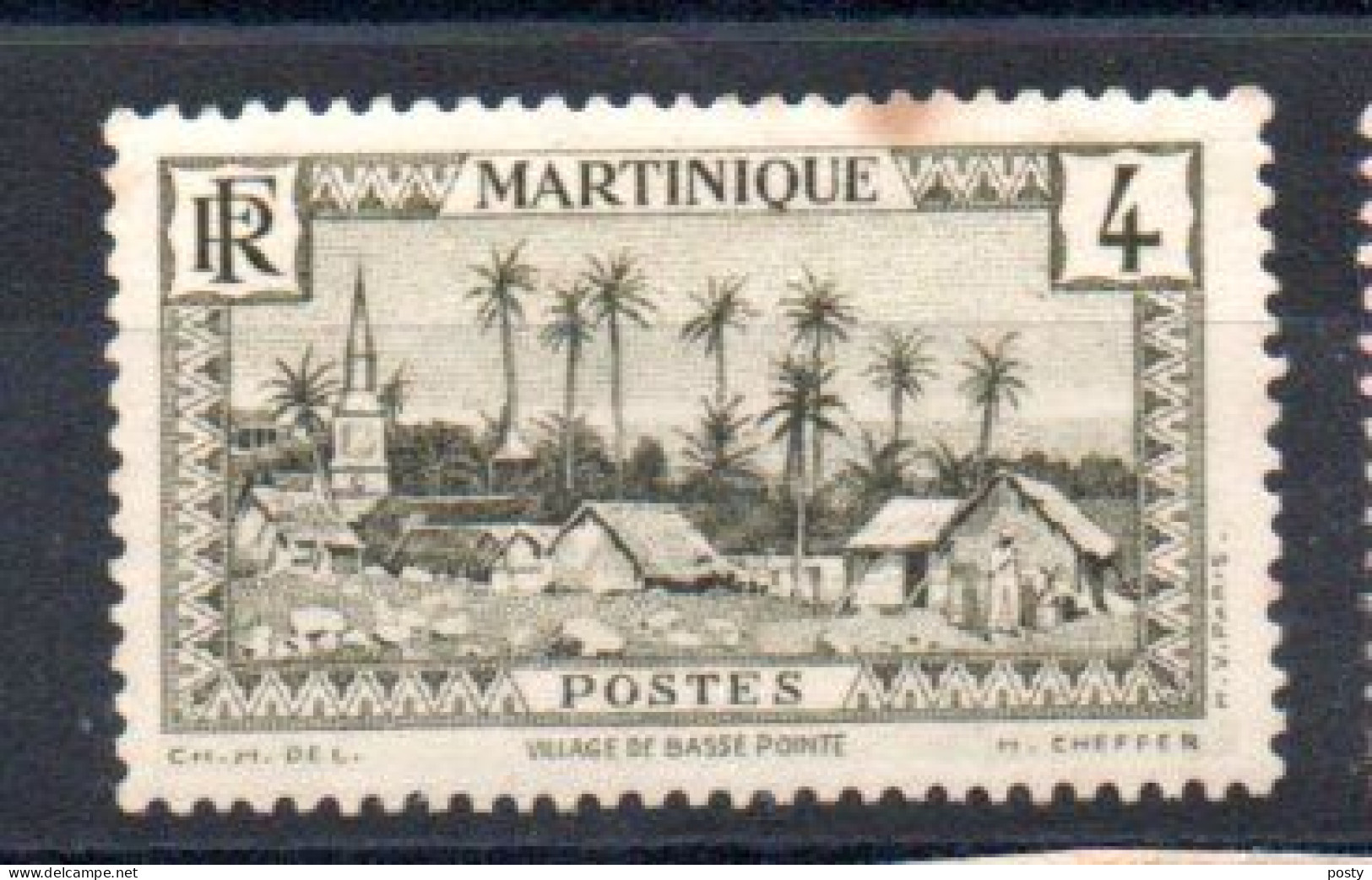 MARTINIQUE - SERIE COURANTE - VILLAGE DE BASSE POINTE - 4 - 1933 - - Nuovi