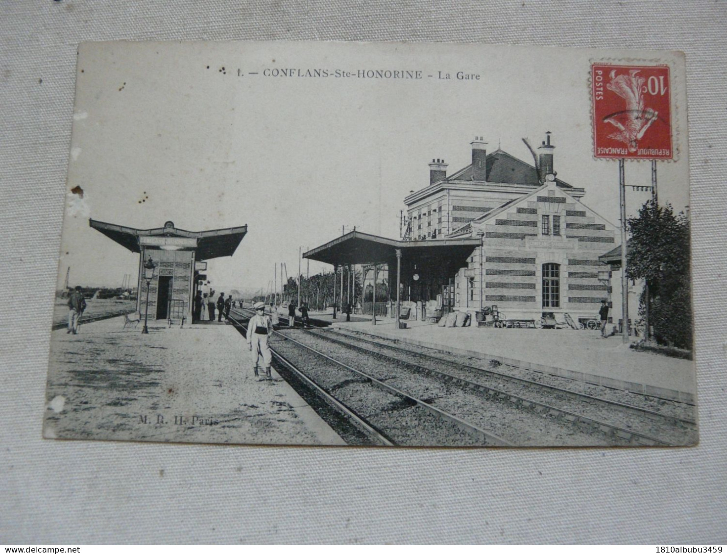 RARE - CPA 78 YVELINES - CONFLANS-STE-HONORINE : La Gare - Conflans Saint Honorine