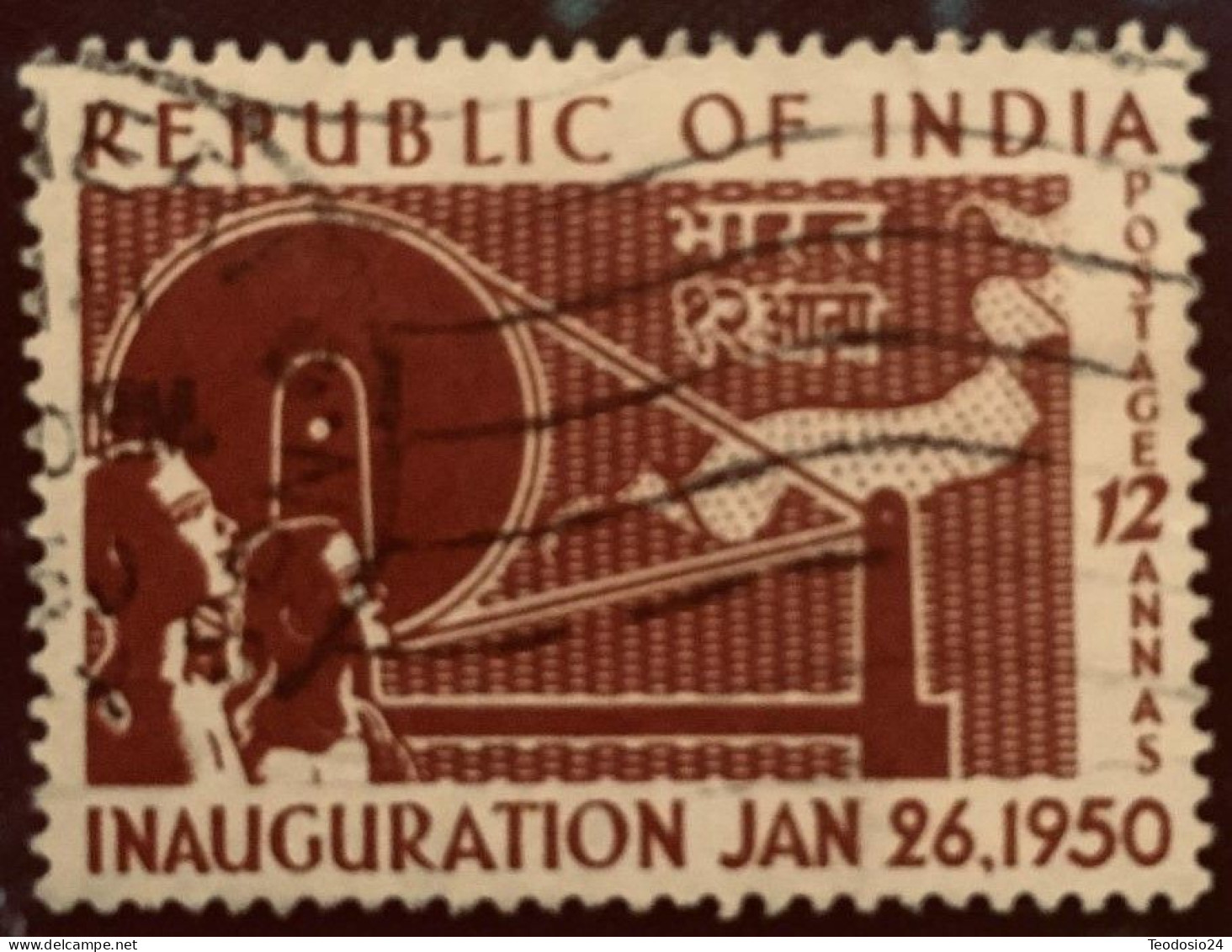 India 1950 Mi 214 Inauguration Of Republic Of India - Gebraucht