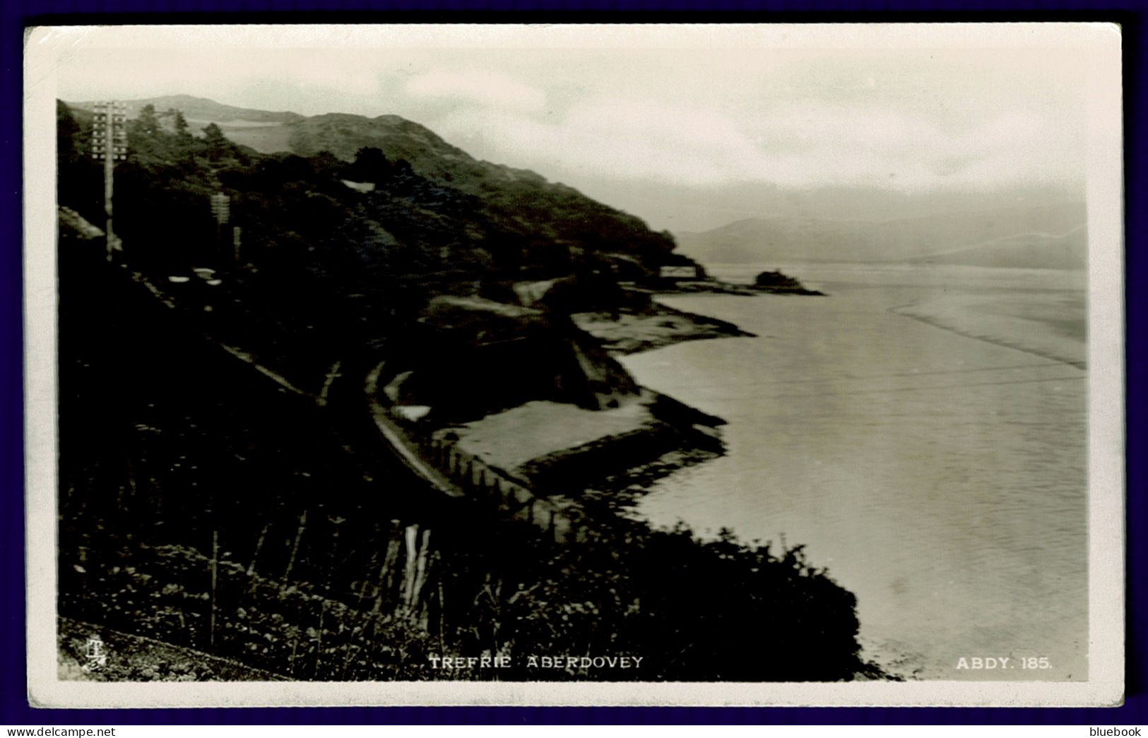 Ref 1642 - Raphael Tuck Real Photo Postcard - Railway Track - Trefrie Aberdovey Wales - Merionethshire