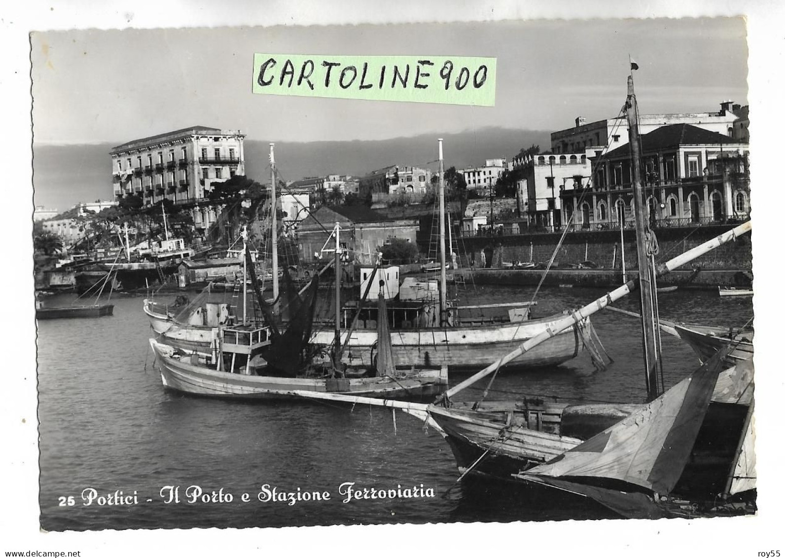 Campania-portici Il Porto E Stazione Ferroviaria Anni 50 - Portici