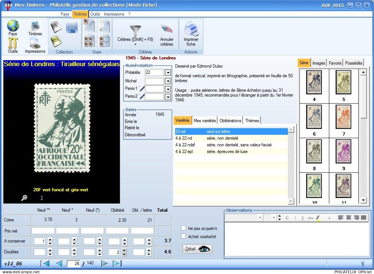 LOGICIEL PHILATELIX INTEGRALE 2024 (Gestion De Collections) - Français