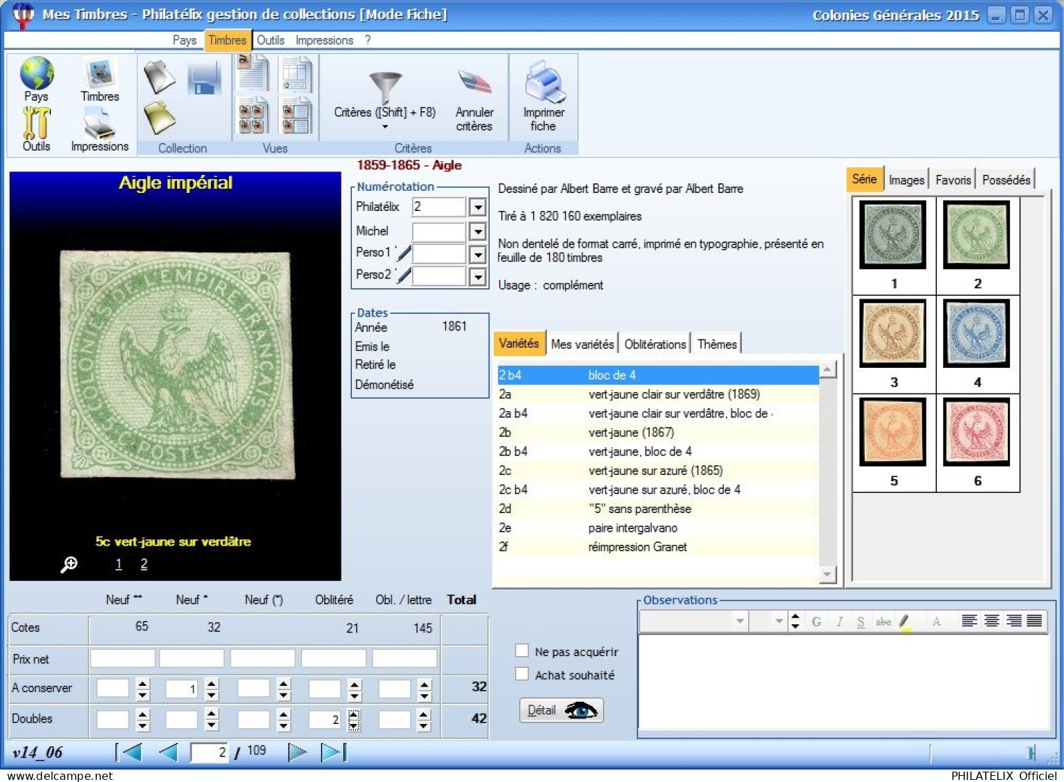 LOGICIEL PHILATELIX INTEGRALE 2024 (Gestion de collections)