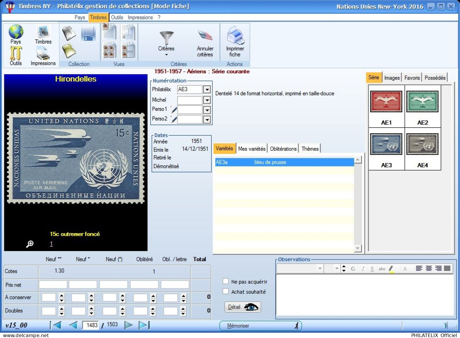 LOGICIEL PHILATELIX INTEGRALE 2024 (Gestion de collections)